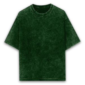 Unisex Acid Wash Oversized Bottle green T-shirt