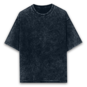 Unisex Acid Wash Oversized Navy Blue T-shirt