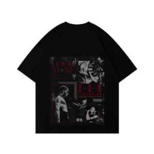 Red xxxtentacion Oversized T- shirt