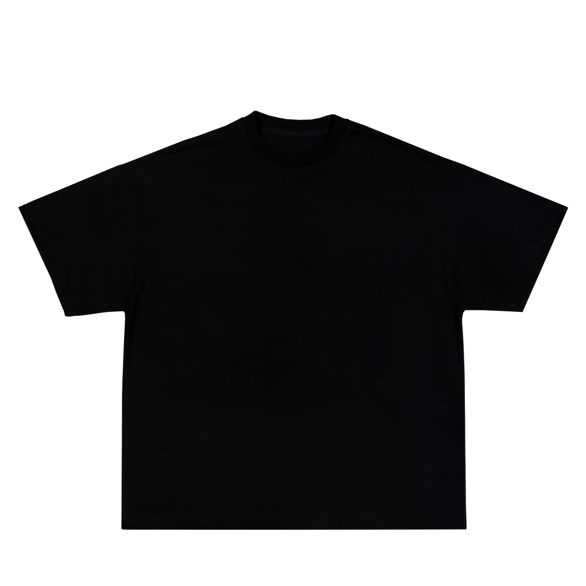 Black Plain Oversized T-shirt - Image 2